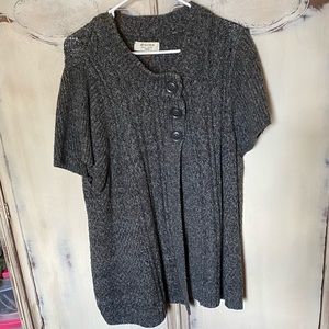 Short sleeve open sweater